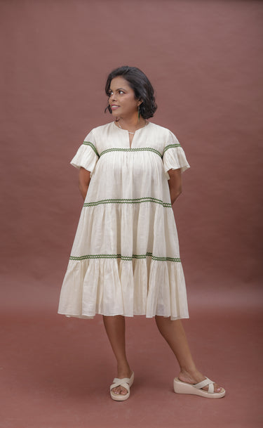 Summer Sway Flared Sleeve Cotton Dress